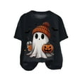 thumbnail image 5 of Towmus Woman Halloween Shirt Pumpkin Funny Family Party Celebration Short Sleeve T Shirts for Women Fall Graphic Tees Tops, 5 of 5