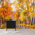 thumbnail image 3 of Idea4wall 4pcs Oil Painting Peel and Stick Wallpaper Removable Wall Murals Large Wall Stickers for Home Decoration, 66"x24", 3 of 5