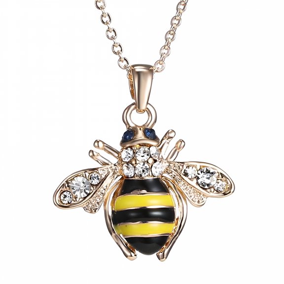 DESIGNICE Bee Rose Gold Pendant Necklace Elements Necklaces For Women