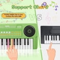 thumbnail image 2 of Piano para Niños MusicForset Mejorado de 37 Teclas con Micrófono Verde, 2 of 7