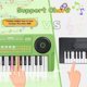 thumbnail image 2 of Piano para Niños MusicForset Mejorado de 37 Teclas con Micrófono Verde, 2 of 7