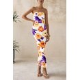 thumbnail image 4 of Vestido largo Prettygarden para mujer 2025 con estampado floral acanalado, 4 of 7