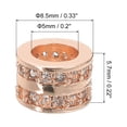 thumbnail image 2 of Unique Bargains Perles Intercalaires Rondes, 6 Pcs 8.5mm - Perles Intercalaires Rondes en Zircon pour Fabrication de Bijoux (Blanc - Or Rose), 2 of 7