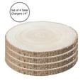 thumbnail image 3 of Barky Natural Wood Slabs Rustic Ornament Slice Tray Table Charger 10" set of 4, 3 of 10