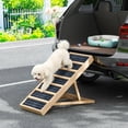 thumbnail image 5 of COZIWOW Adjustable Pet Ramp, Wooden Folding Dog Car Ramp with High Traction Mat, Portable Cat Ramp for Bed, Couch and Sofa, Natural, 5 of 13