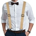 thumbnail image 7 of Buyless Fashion Heavy Duty 2 Pack Suspenders for Men - 48" Adjustable Straps 1 1/2" - X Back with Strong Hooks - 5146-2-Tan, 7 of 7