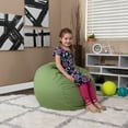 thumbnail image 3 of Emma + Oliver Small Solid Green Refillable Bean Bag Chair for Kids and Teens, 3 of 9