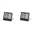 thumbnail image 1 of 2X Reloj Despertador Digital LCD Plegable Electrónico Reloj Higrómetro de Temperatura de Escritorio Estación Meteorológica Reloj de Mesa de Escritorio Negro, 1 of 5
