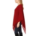 thumbnail image 3 of White Mark Poncho en Tricot à Franges pour Femme, Taille Unique, 3 of 5