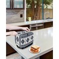 thumbnail image 4 of Fsddascl Dark Blue Boho Small Toaster Cover 2 Slice, Kitchen Appliance Covers, Farmhouse Neutral Abstract Geometric Toaster Oven Cover with Loop, Bread Machine Cover Polyester Dust Cover Protection, 4 of 5