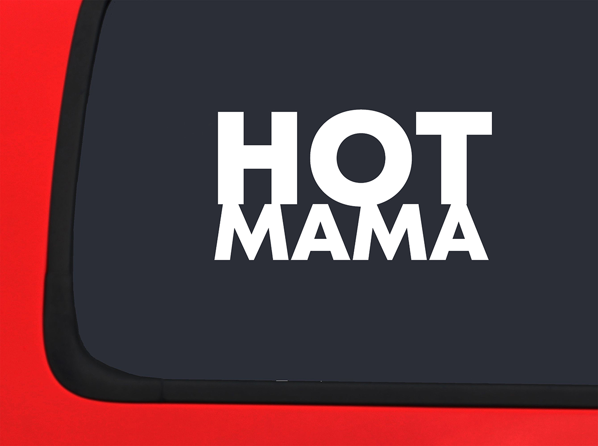 Car Sticker Hot Mama Mother Funny Mom Car Window Decal Sticker White 7