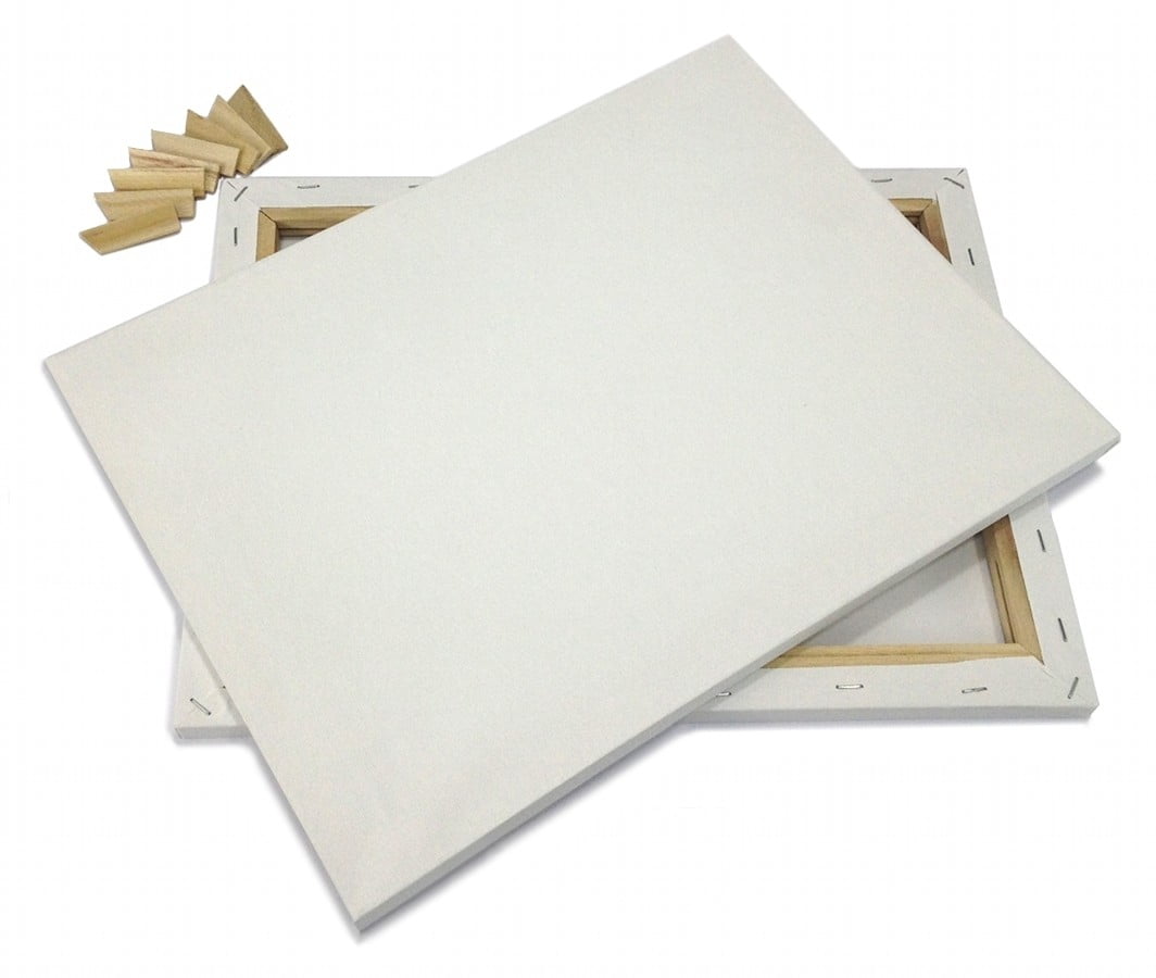 Four 16x20' Artist Canvases - Pre-Stretched Cotton Duck Double Acrylic Gesso