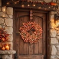 thumbnail image 6 of Nkmbld Fall Wreath for Front Door, Harvest Autumn Wreath for Indoor Outdoor Wall Porch Window Halloween Thanksgiving Day Farmhouse Holiday Decor, 6 of 7