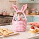 thumbnail image 3 of Decoraciones de Pascua, adornos de Pascua, regalos de Pascua, decoración de Pascua, linda canasta a cuadros con orejas de conejo, huevos de Pascua, dulces, regalo, almacenamiento, bolso de mano con pa, 3 of 5