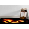 thumbnail image 4 of Black Rug, Cute Rugs, 3D Printed Rug, Dragon Rug, Fire Dragon Rug, Machine Washable Rugs, Salon Rug, Animal Rugs, Kitchen Rug, Cool Rug, 1.7'x2.3' - 50x70 cm, 4 of 8