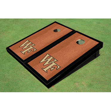 Wake Forest University Black Rosewood Matching Borders Cornhole Boards
