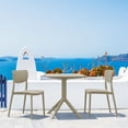 thumbnail image 6 of Luxury Commercial Living 33" Taupe Brown Stackable Patio Dining Chair, 6 of 7