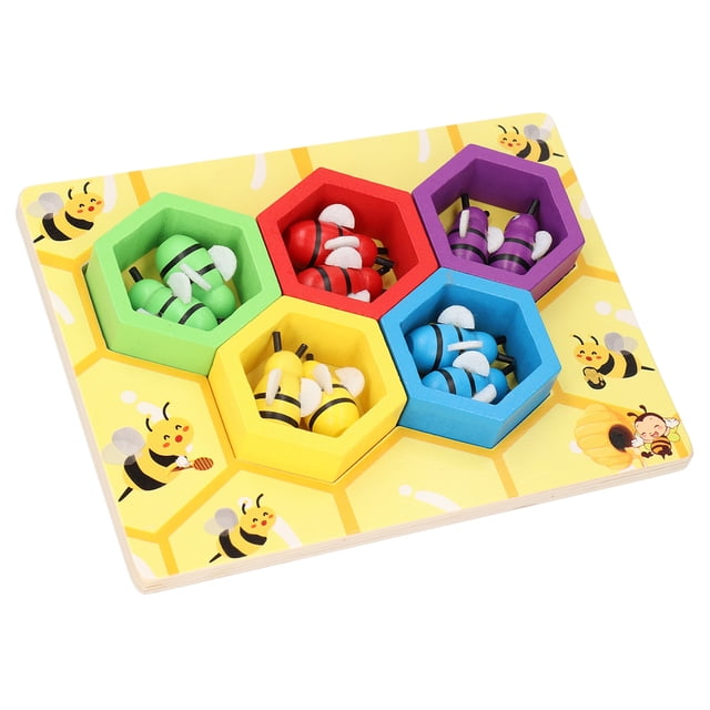 Juguete de Juego de Abejas de Madera, Juguete de Abeja Divertido, Colorido para Jugar Chicos de Niñas Durante 36 Meses de Niño