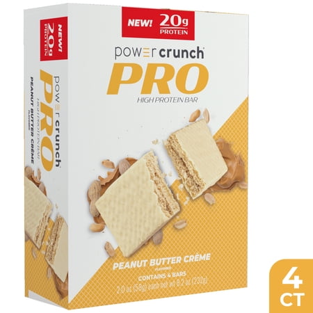 Power Crunch PRO Protein Energy Bar Peanut Butter Cream, 8.2 oz, 4 count