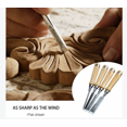thumbnail image 4 of 4PCS Carved Wood Hand Chisel Set, Flat Chisel with Wooden Handle, Wood Carving Tools, Silver, 4 of 4