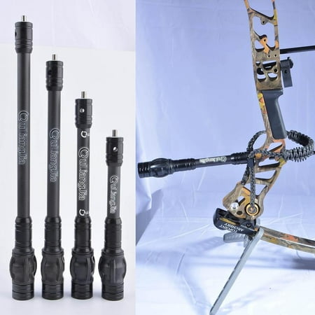 Bow Stabilizer 6 Rod Balance Bar with Damping System and Weights Shock Absorber for Compound Bow Archery Accessory
