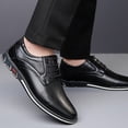 thumbnail image 4 of Men's Dress Shoes Classic Fashion Leather Lace up Wingtip Business Tuxedo Oxfords Sneakers for Wedding, 4 of 7