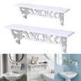 thumbnail image 1 of No Punching Required Wall Shelves Floating Shelves Display Shelf PVC Rack for Living Room Bedroom Kitchen Office, 1 of 10