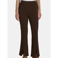 thumbnail image 5 of Time and Tru Women's Flare Ponte Pants, Sizes XS-XXXL, 5 of 5