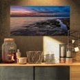 thumbnail image 1 of Colorful Sky and Dark Rocky Sydney Coast - Large Seashore Canvas Print, 1 of 3