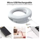 thumbnail image 4 of Anillo de luz para selfies [3 modos de luz] [recargable], luz LED para cámara de teléfono con clip, luz circular para selfies con brillo ajustable diseñada para iPhone X Xr Xs 11 12 Pro Max Android iP, 4 of 7