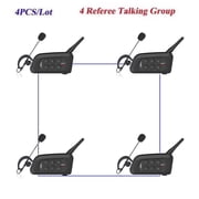 4PCS/Lot Football Referee Bluetooth Headset Intercom 4 People Talking Same Time