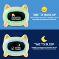thumbnail image 5 of This yellow cartoon animal digital alarm clock features a built-in lithium battery, USB charging, wake-up function, multi-color night light, and white noise soothing melody, making it an ideal gift f, 5 of 11