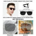 thumbnail image 4 of OCCI CHIARI Mens Reader Sunglasses 1.00 Reading Sunglasses UV Protection Outdoor 1.0 1.25 1.5 1.75 2.0 2.25 2.5 2.75 3.0 3.5(Black,1.00) with Acrylic Lens, 4 of 7