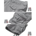 thumbnail image 5 of Matchstick Men Loose Solid Cargo Shorts with 8 Pockets, 5 of 8