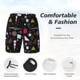 thumbnail image 5 of Lsque Mens Swim Trunks Colorful Geometry Pattern - Bathing Suit Compression Liner - Beach Swim Shorts Swimwear - (S-3XL) - Stretch Quick Dry -Large, 5 of 9