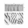 thumbnail image 5 of Black Striped Kitchen Curtain Valances for Windows Farmhouse Short Curtains, Black White Stripes Farmhouse Rod Pocket Valance Curtain for Bedroom Cafe Living Room 54"x18", 5 of 8