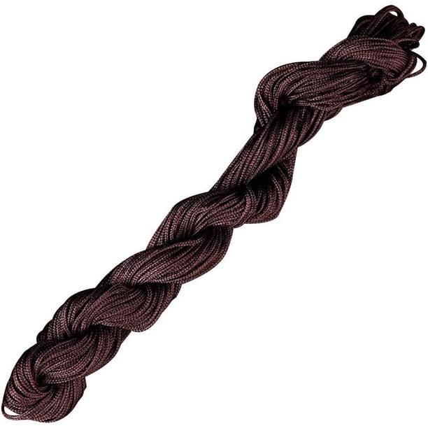 1 paquete de 24 yardas de cordón de nailon para joyería, 1 mm, brillante y sedoso, tipo cola de rata, para nudos chinos y abalorios.