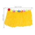 thumbnail image 2 of FELTECHELECTR 1 juego de falda hula para disfraz: falda hula hawaiana colorida, pulseras de flores, diadema y collar, accesorios para disfraz de fiesta tropical infantil., 2 of 4
