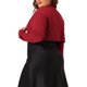 thumbnail image 3 of Cárdigan Plus Size Agnes Orinda para Mujeres, Chaquetas de Manga Larga, Abierto Frontal, Cárdigans Cortos 3X Burdeos, 3 of 6