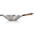 thumbnail image 2 of Oster Sangerfield Stain Resistant Steel Flat Bottom Wok, Stainless,14 in, 2 of 2