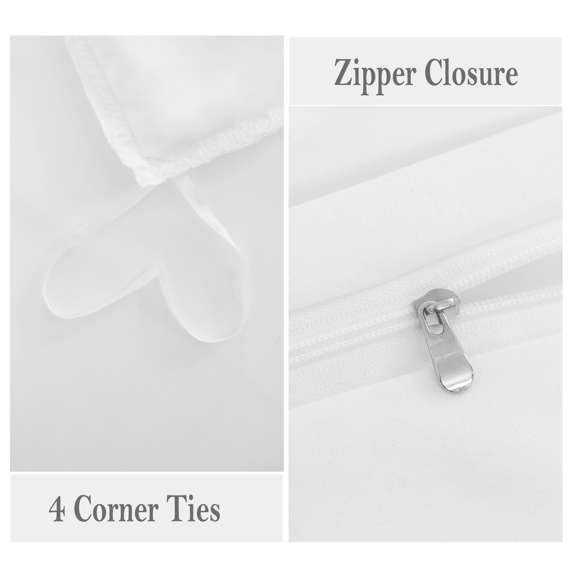 Unique Bargains 3 Pieces Pompoms Duvet Cover Bedding Set Queen White