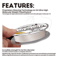 thumbnail image 2 of Ultra Slim Braided PE Fishing Line, Strong Knot Strength, Deign for Ultra Light Freshwater Fishing, Come with 3lb Test or 5lb Test, 170Yds Each Spool (White, 0.05mm-5Lbs), 2 of 7