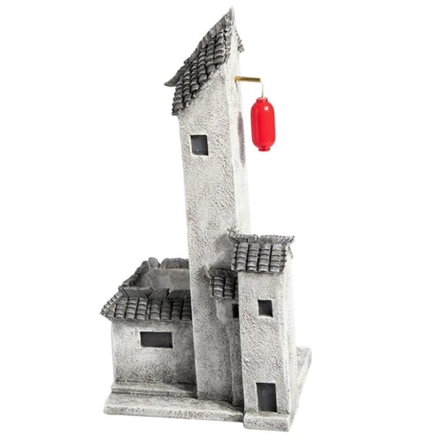 Mini Figuras De Casa De Resina Del Estilo Chino , Ornamento Pintado A Mano Para Paisaje De De Soledad Artesanía en miniatura