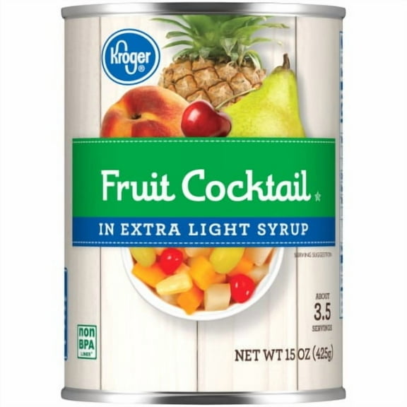 KR Canned Fruit Cocktail in Extra Light Syrup 15 oz - Pack of 2