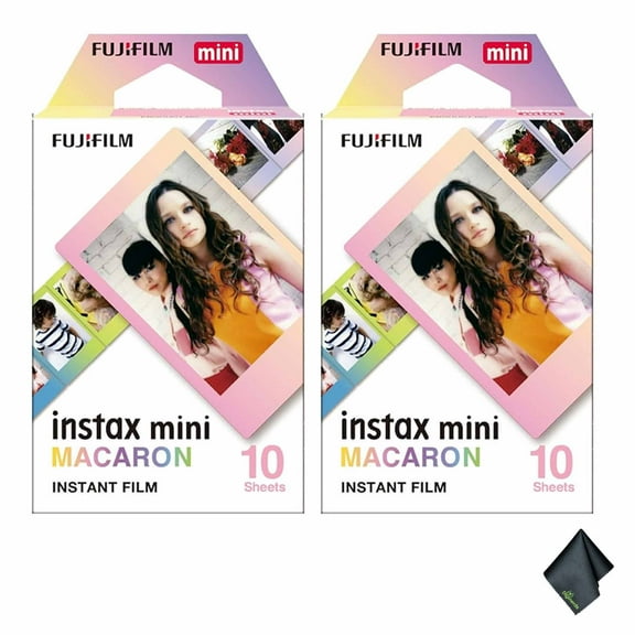 FUJIFILM INSTAX MINI Macaron Instant Film (20 Exposures) Microfiber Cleaning Cloth