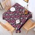 thumbnail image 2 of Dark Blue Christmas Pattern Square Tablecloth,Waterproof Square Table Cover,Wipeable Spillproof Washable Table Cover for Home Kitchen Party Decor 52"x52"(132x132cm), 2 of 6