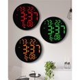 thumbnail image 4 of Reloj de pared digital de 10 pulgadas con control remoto Temperatura Humedad Fecha Semana Reloj de mesa con atenuación automática para sala de estar D, 4 of 5
