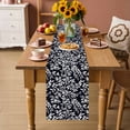 thumbnail image 2 of Black Spring Floral Table Runner - 120 Inch Long Farmhouse Flowers Elegant Pastoral Cotton and Linen Blended Dress Scarves Farmhouse Table Runner for Kitchen Dining, Coffee Table, 13" x 120", 2 of 8