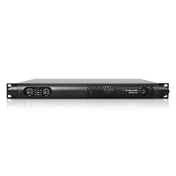 Sound Town Lightweight 1U 2-Channel PA/DJ Power Amplifier, 2 x 1150W at 4-Ohm for Installation, Conference (UPDM-D3)