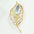 thumbnail image 2 of Broche Vintage Pin Pecho Forma Forma De Insignia Ramillete Pin Alloy Con Rhinestone Turquesa Elegante Joyería - 2 2 Fernando Pin de broche de hoja, 2 of 8